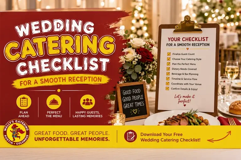 Wedding Catering Checklist for a Smooth Reception by Wally’s Catering